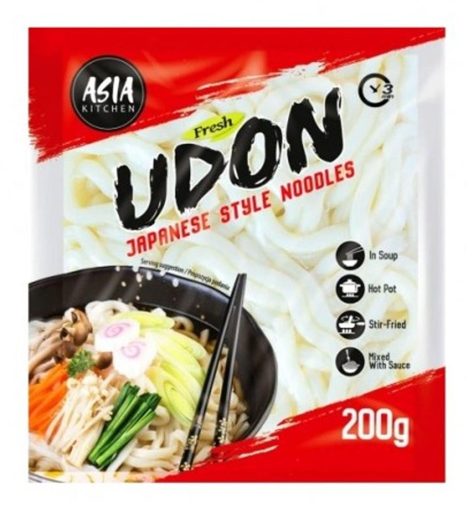 Nouilles udon fraîches, 200 g - Asia Kitchen Image du produit 