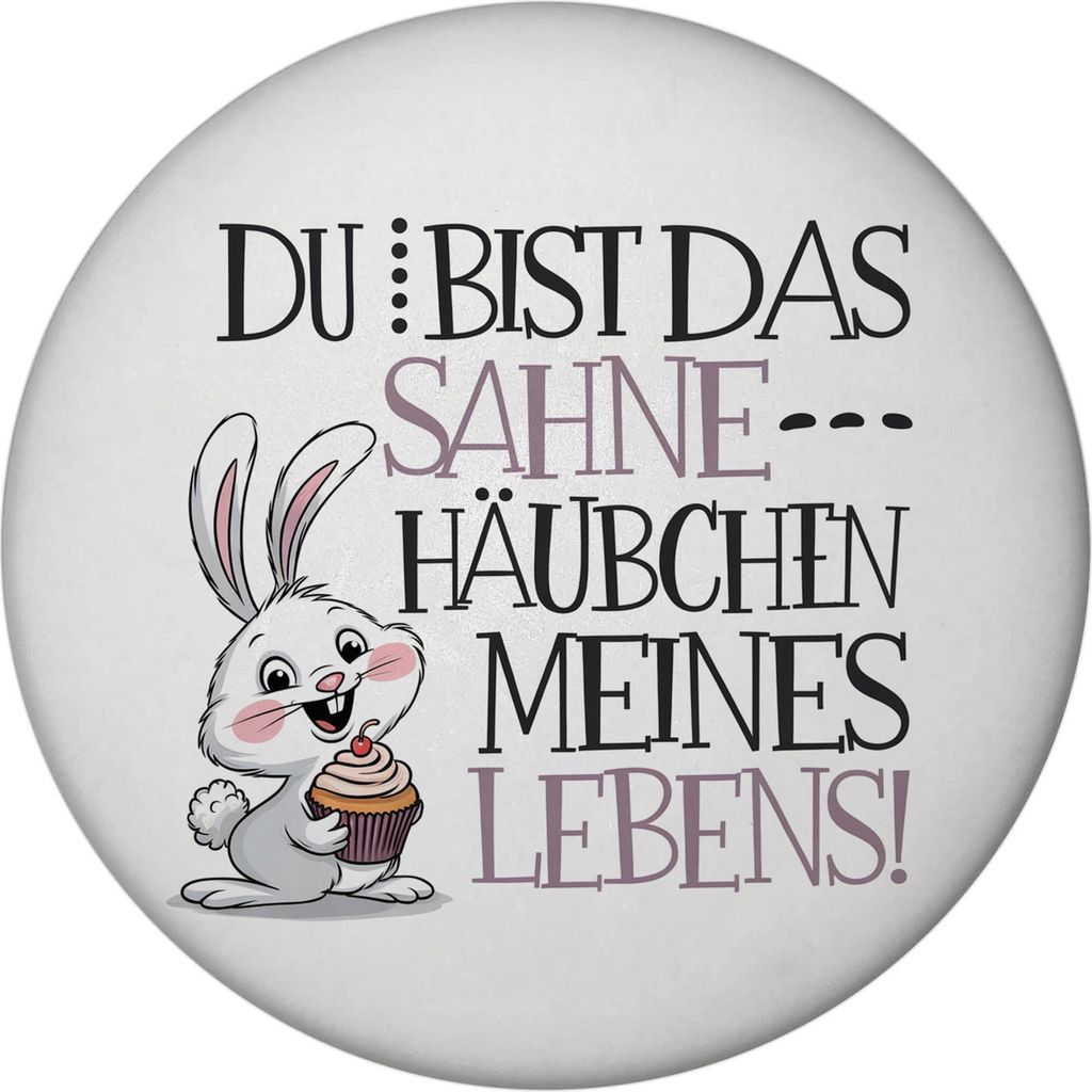 Hase Cupcake Magnet mit Flaschenöffner - Sahnehäubchen meines Lebens