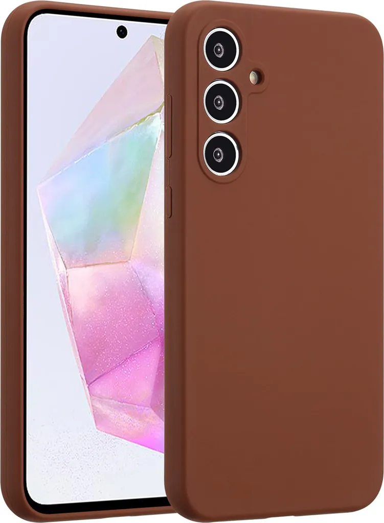 Custodia Protettiva Samsung A35 Accezz Silicone Liquido Marrone