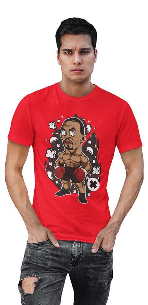 D&B Uni Polo PC00072 Mike Tyson Rot-Größe S