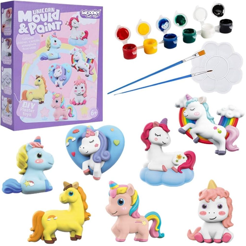 Gipsabdrücke zum Bemalen Einhorn-Set / Woopie Produktbild 