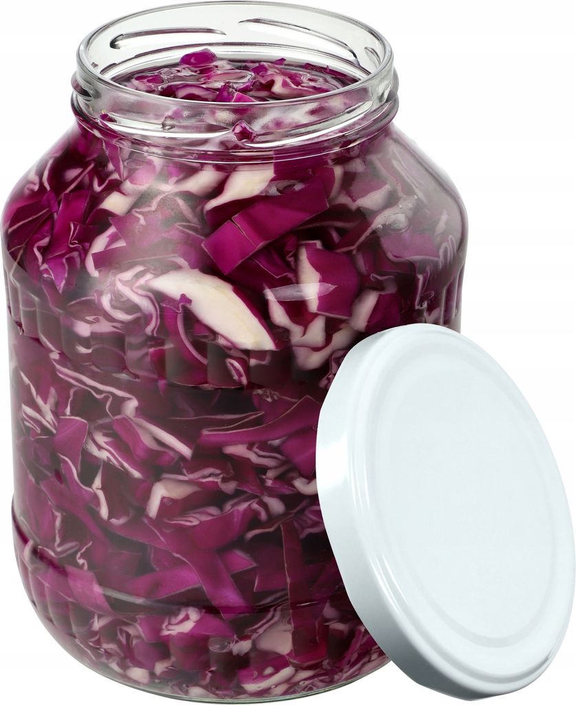 KADAX Einmachgläser mit weiß Deckel "Boro", Weckgläser, Einmachglas zum Einlegen, 89 mm, 1.7L, 1 Stück