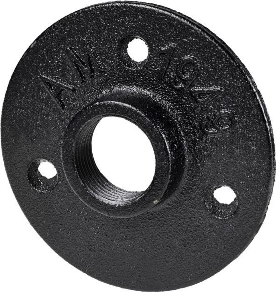 Dolle Plattenscheibe für Pipe-Regalsystem Ø 70 mm schwarz matt