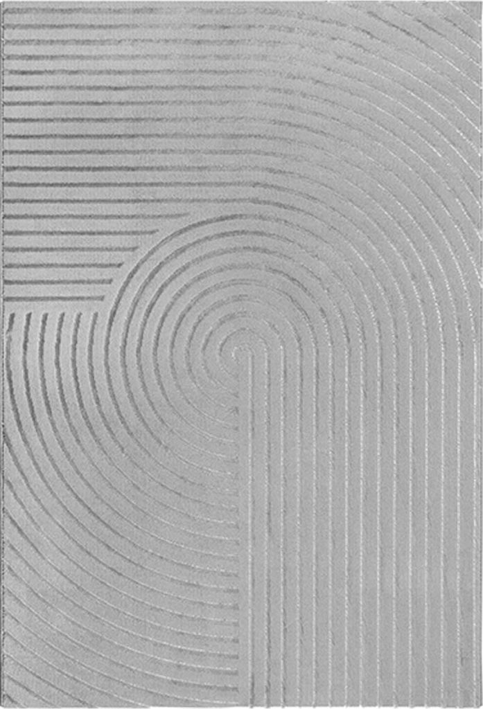 Teppich - 120 x 170 cm - Grau - mit Japandimuster