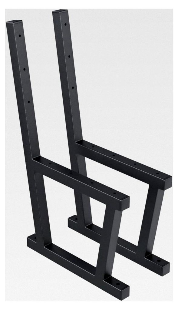 Bankbeine aus Stahl – 2 Stück, Gartenbank Parkbank Bankfüße Bankgestell Beine Pulverbeschichtet 50 x 4 x 83 cm Schwarz