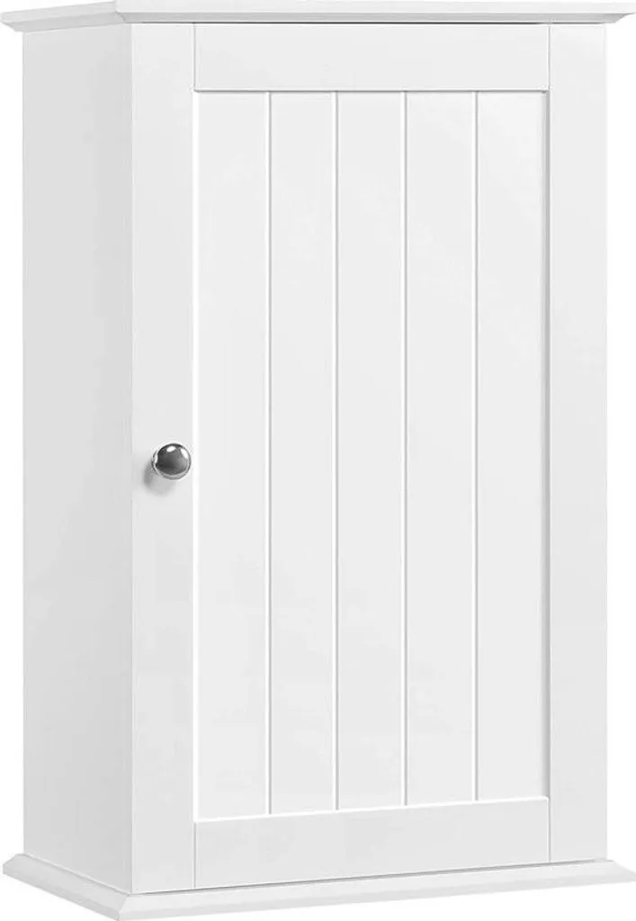Armadio a Muro Bianco 35x21x55 cm | Mobiletto Pensile per Bagno e Cucina