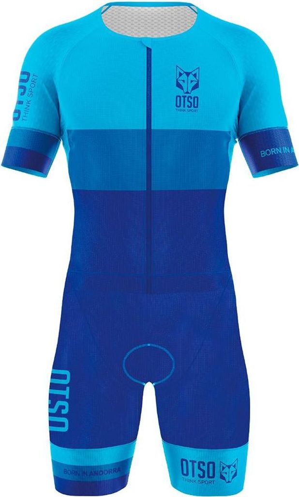 Otso Aoki Kurzarm-trisuit Blau L Frau Blau L