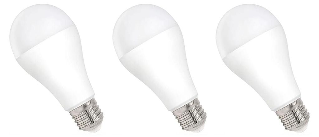 Spectrum LED-Lampe E27 15W - 230V - 1600 Lumen - 6000K Kaltweiß - Helles Tageslicht - Energieeffizient - 3 Stück
