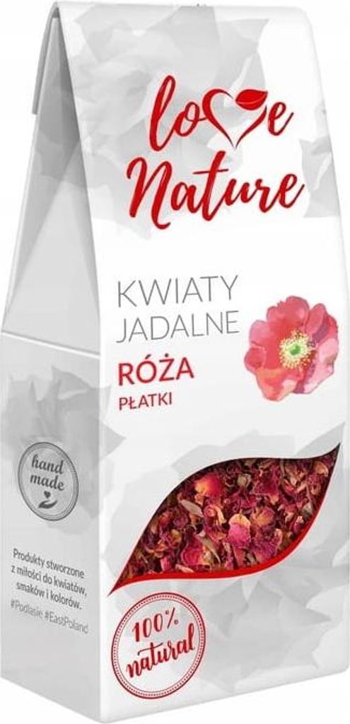 Getrocknete essbare Blumen Rosenblütenblätter Liebe Natur Produktbild 