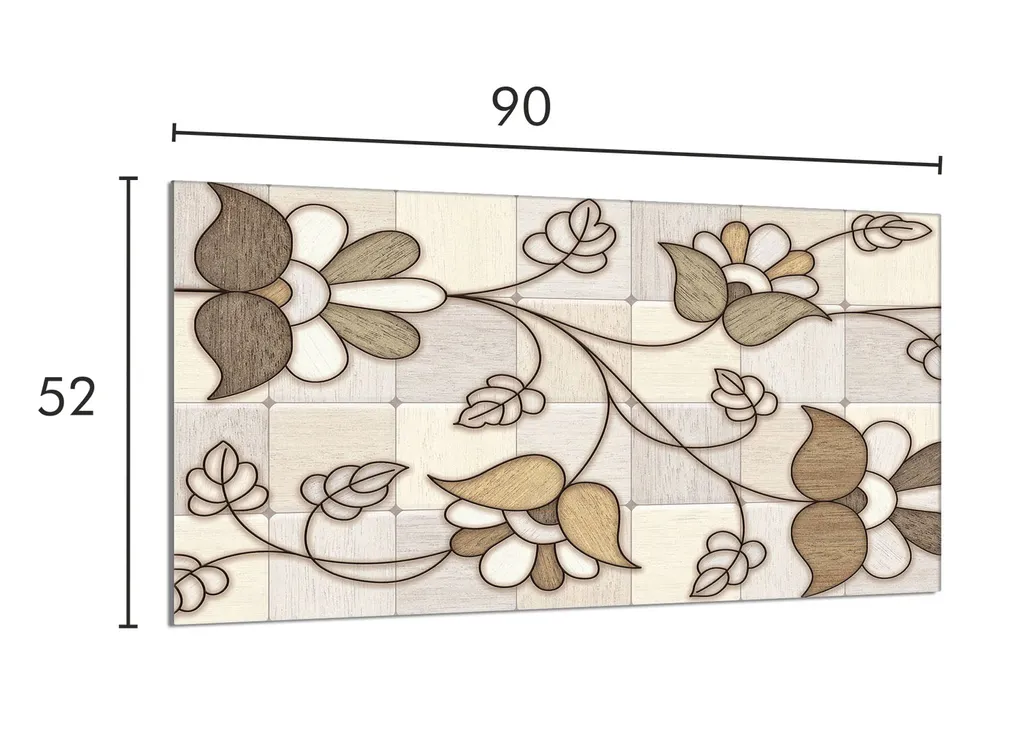 Coprifornelli in Vetro 90x52 Motivo Floreale | Tagliere e Alzatina - 2
