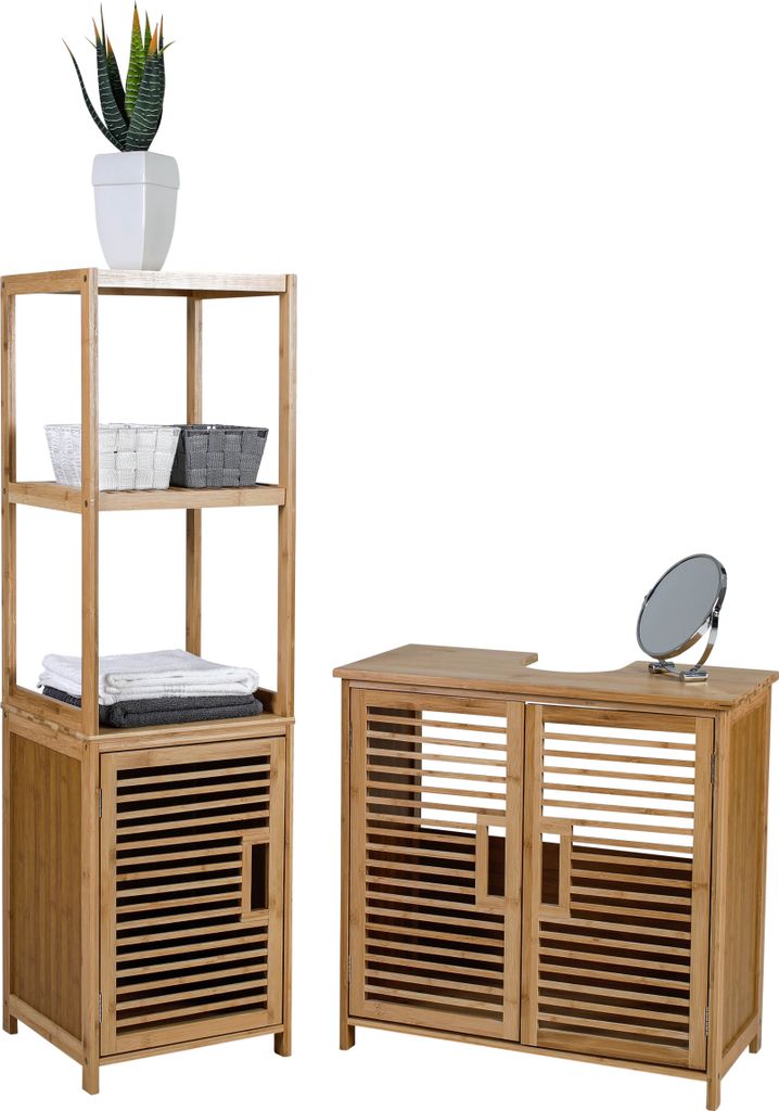 Waschbeckenunterschrank, Bambus Produktbild 6