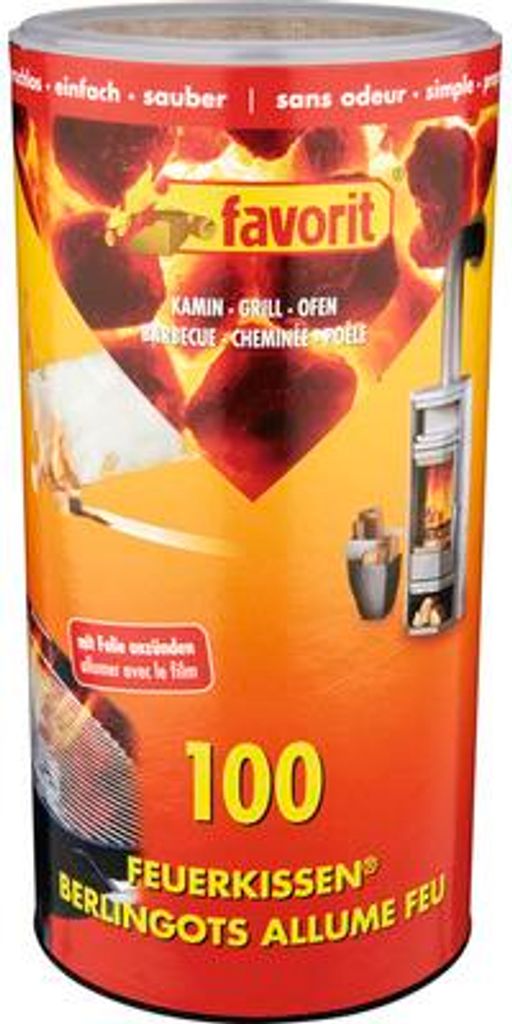 Anzündhilfe favorit Feuerkissen 6 x 100 Stk,