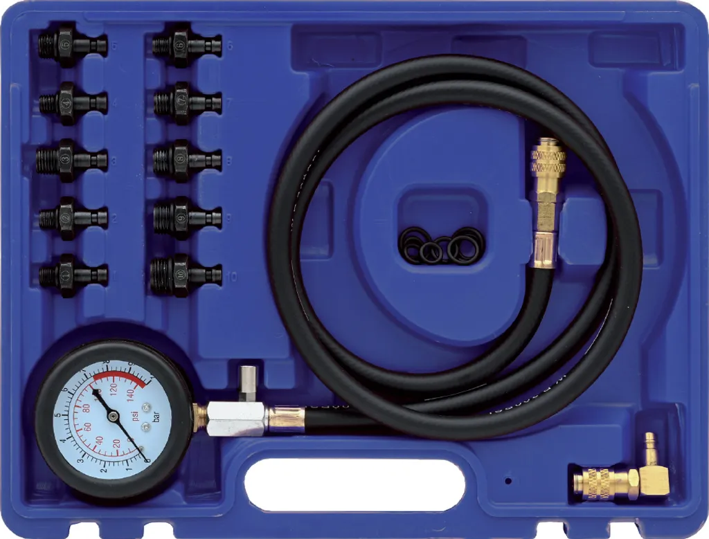 Appareil de mesure de pression d'huile moteur - Coffret 12 pièces