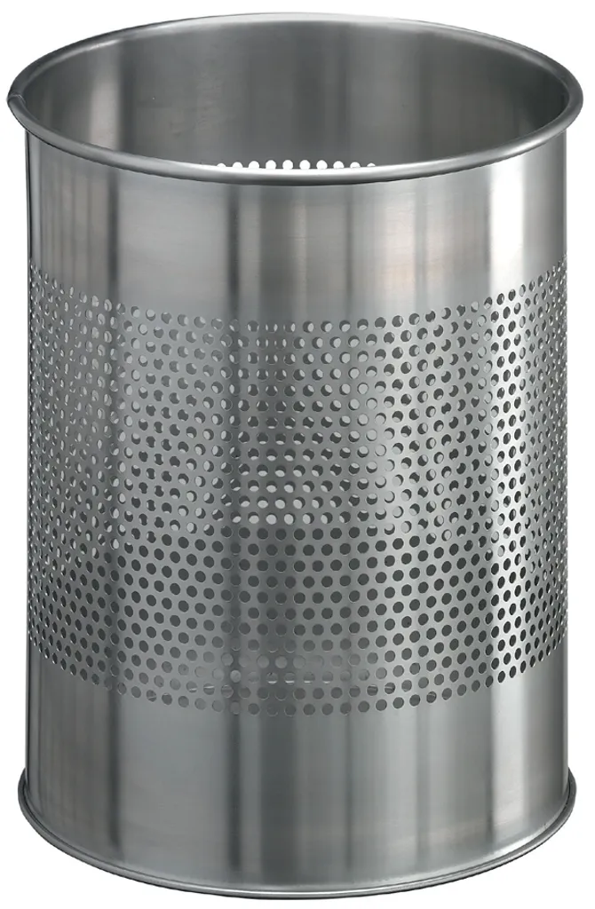 DURABLE Corbeille à papier 15L EDELSTAHL argent métallisé en inox brossé