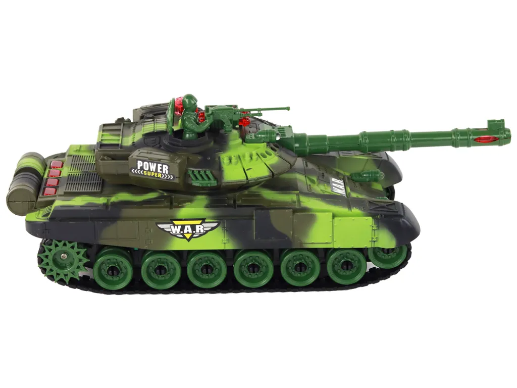 Char militaire télécommandé RC : Jeu de combat extérieur rotatif 360