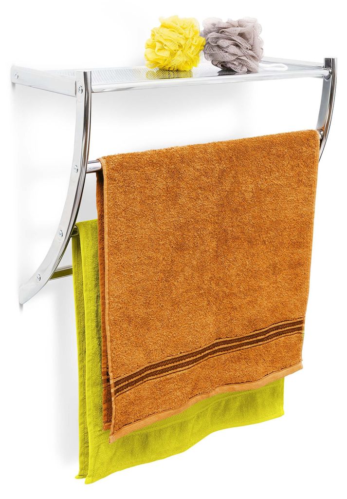 relaxdays 10020133_0 relaxdays Handtuchhalter   silber Immagine del prodotto 