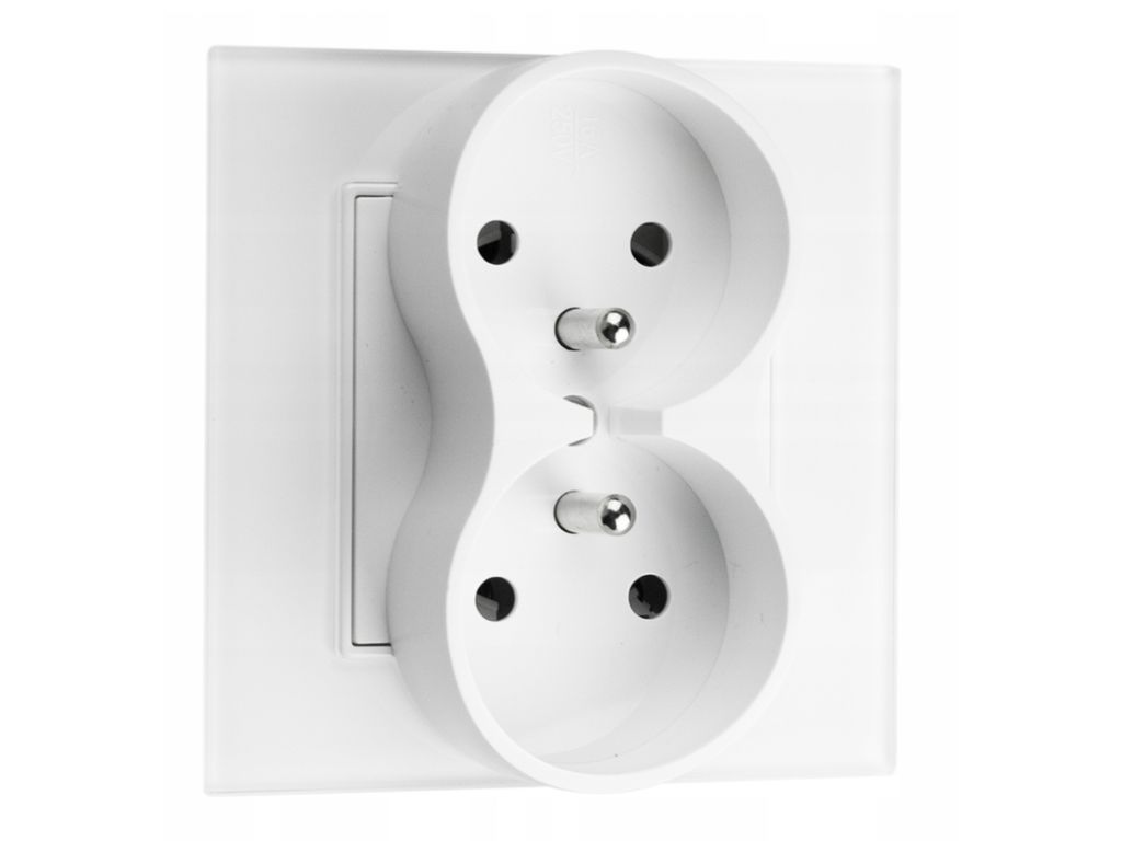 Kontakt Gniazdo Elektryczne Podwójne Szklane Fi60 z Zdjęcie produktu 