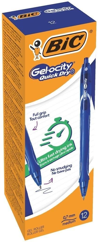 BIC Gel-ocity Quick Dry Blu Penna a sfera retrattile a clip Immagine del prodotto 
