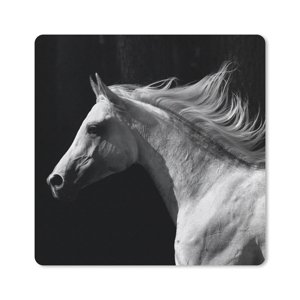 MuchoWow Mauspad Mousepad Pferde - Tiere - Porträt 20x20 cm - Mousepads - Maus Mat - Pad - Mausunterlage