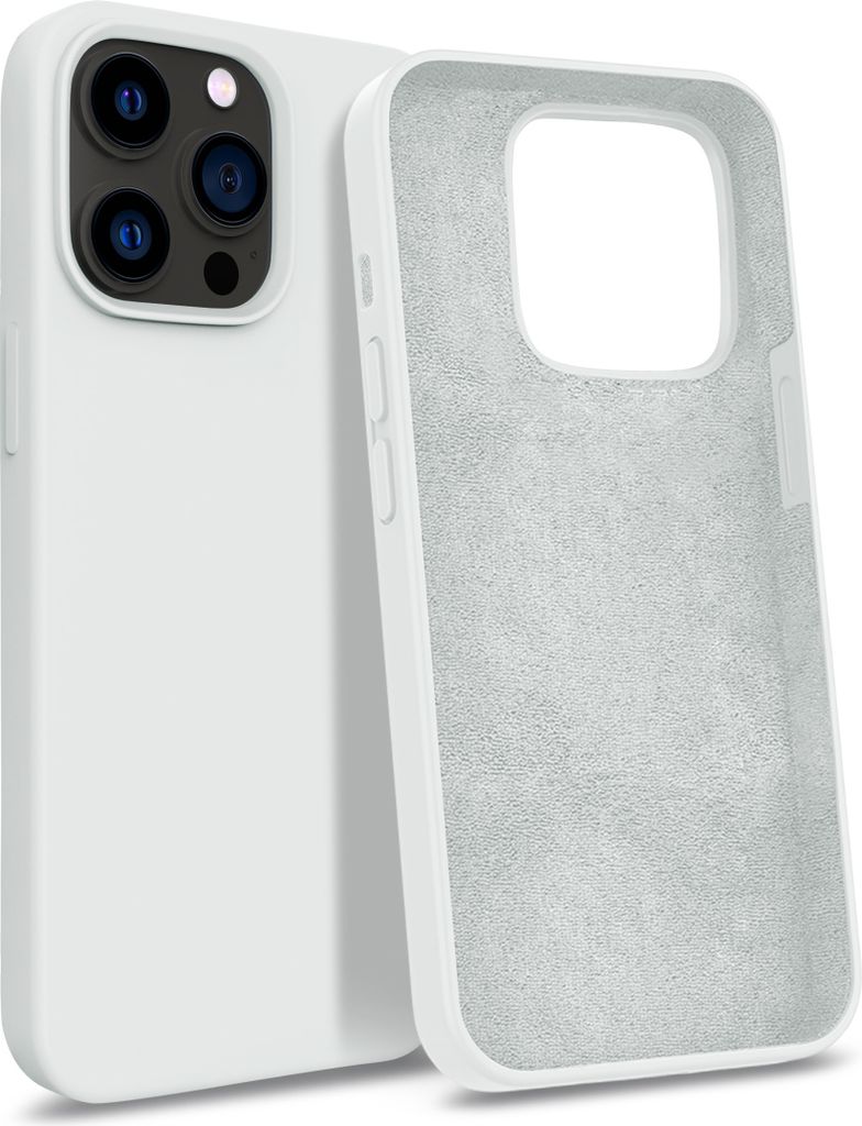 Hülle für Apple iPhone 13 Pro Max - Cover 3 Lagig (TPU / Hardcase / Mikrofaser) in Weiß