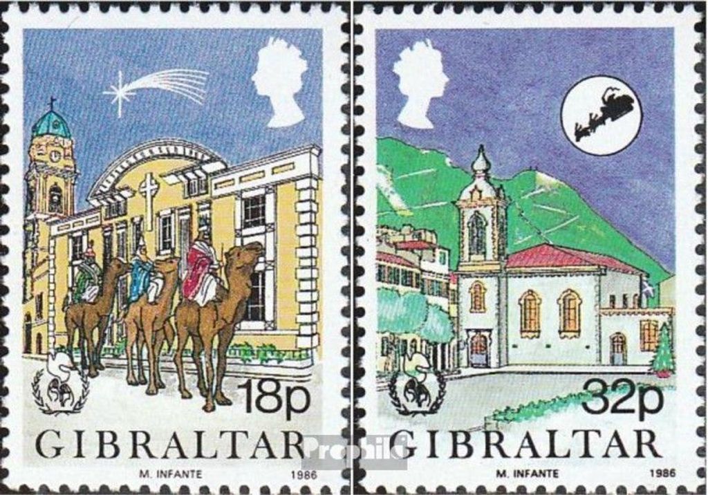 Briefmarken Gibraltar 1986 Mi 517-518 (kompl.Ausg.) Produktbild 