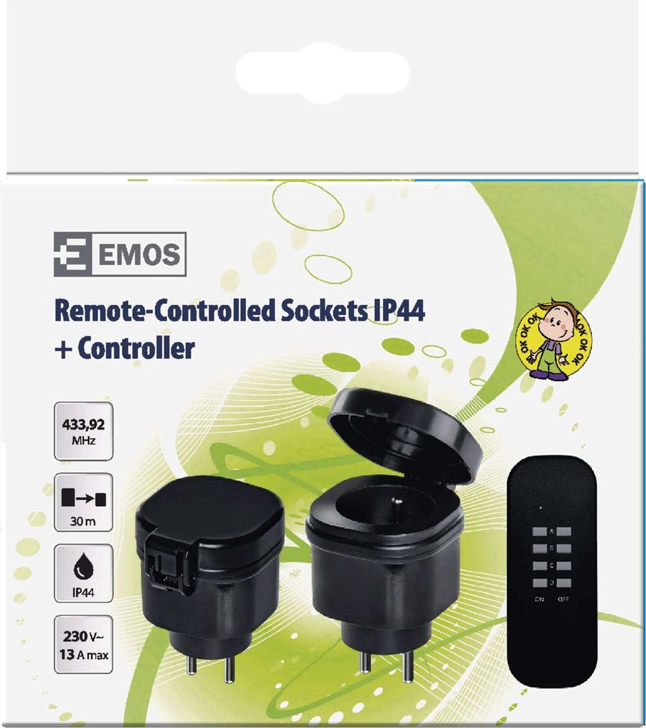 Emos Diaľkovo ovládané zásuvky IP44 P0067 1905110001 Obrázok produktu 16
