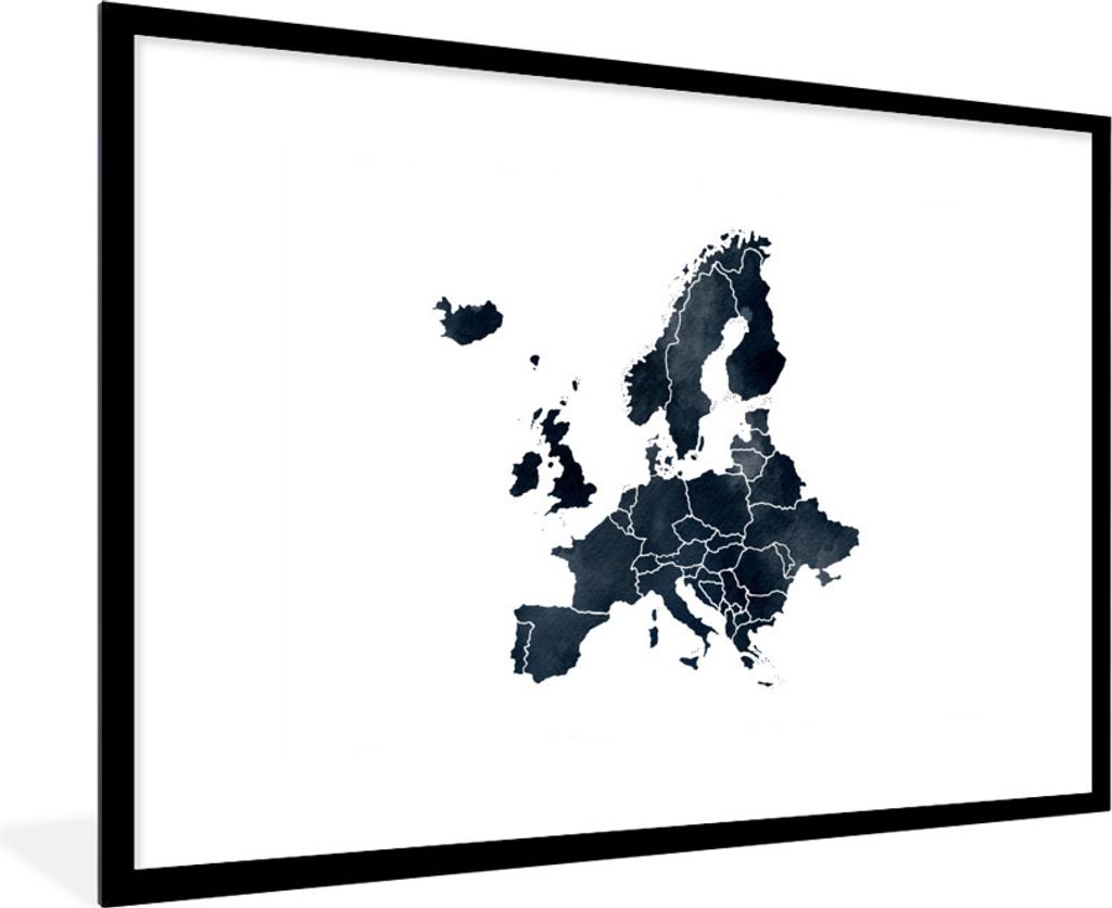 MuchoWow® MuchoWow® Gerahmtes Poster Karte von Europa - Produktbild 