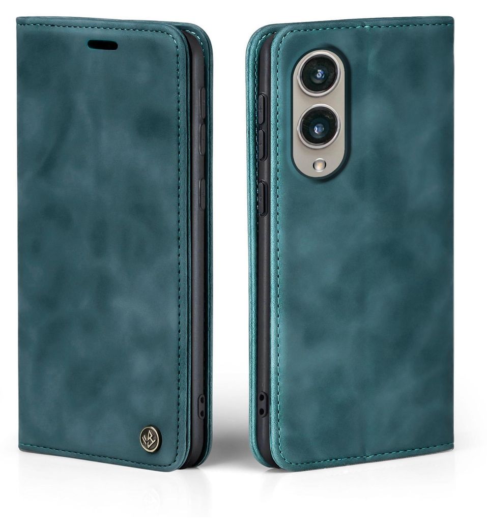 Handy Hülle für Samsung Galaxy S25 Edge Klapphülle Bookcase Flip Cover Handy Tasche Etui Farbe: Petrol