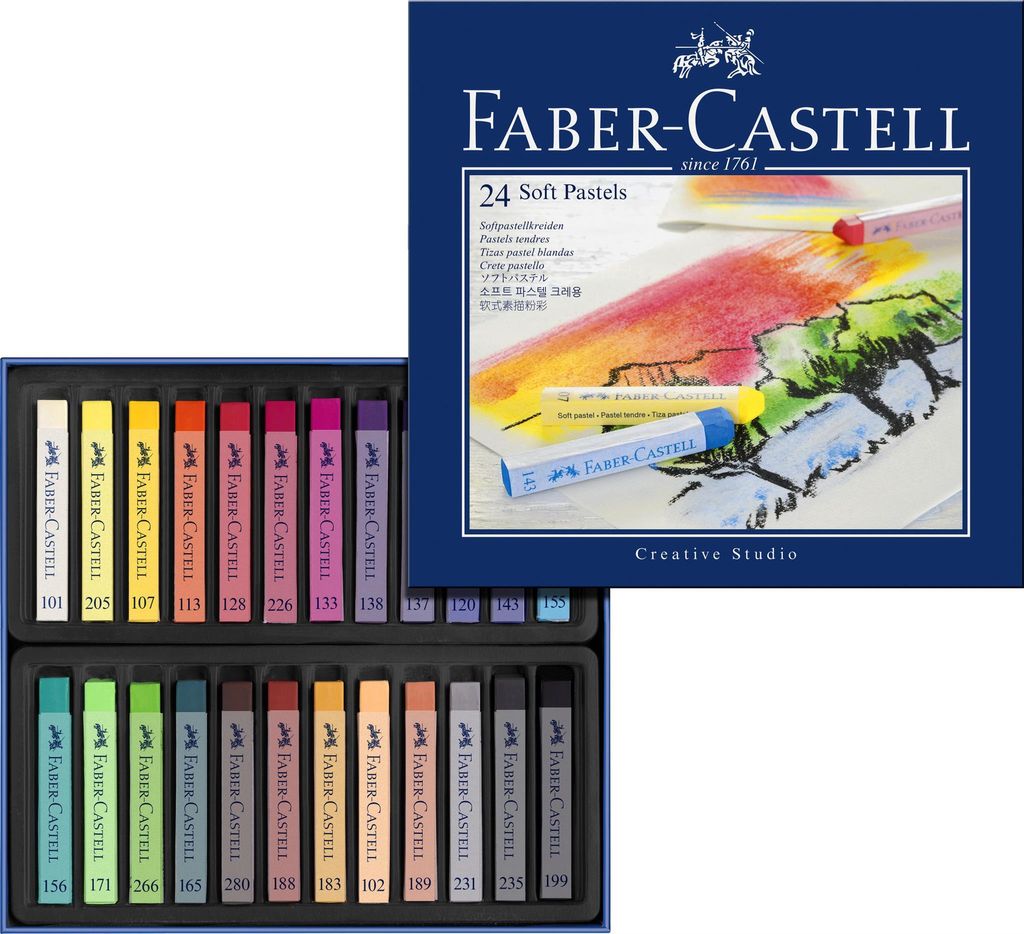 FABER-CASTELL Softpastellkreiden 24er Kartonetui Produktbild 