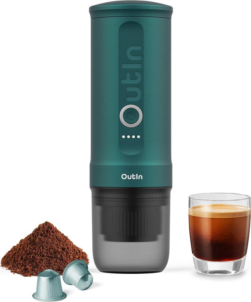 Outin Nano, Czarny, Morski, Kawa mielona, 20 bar, 92 °C, Zdjęcie produktu 
