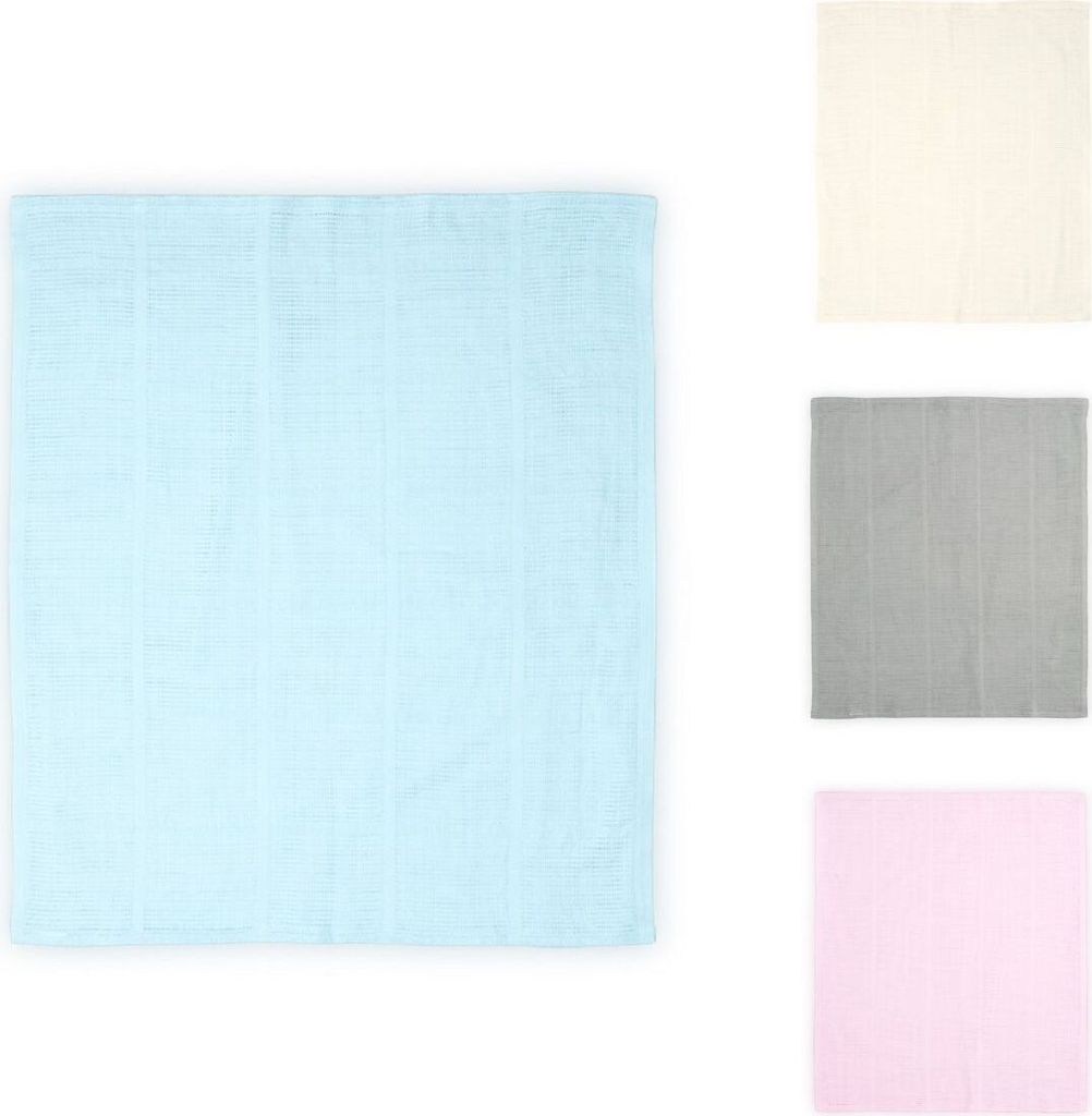 Lorelli Babydecke, Kuscheldecke Baumwolle, Größe 75 x 100 cm, ab Geburt blau