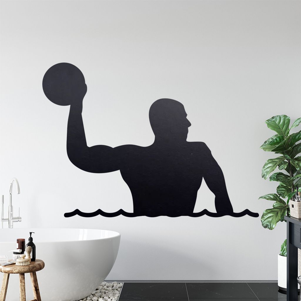 Wasserball Spieler Figur Wandtattoo Wandaufkleber Wall Sticker - Dekoration, Küche, Wohnzimmer, Schlafzimmer, Badezimmer