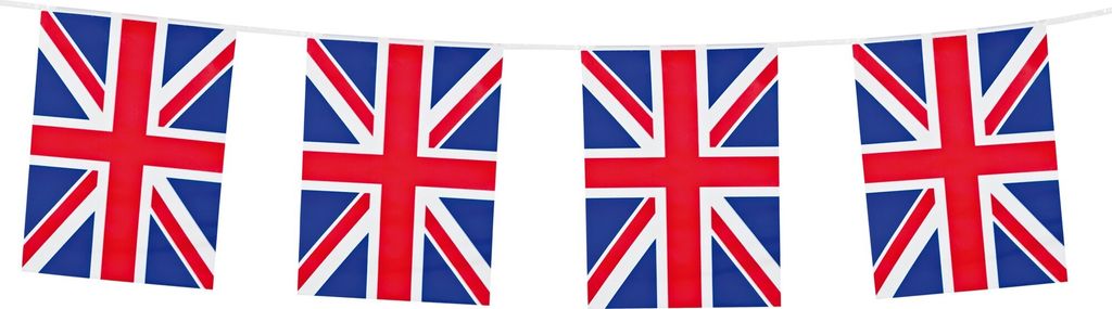 Britische Flaggen Girlande 10m