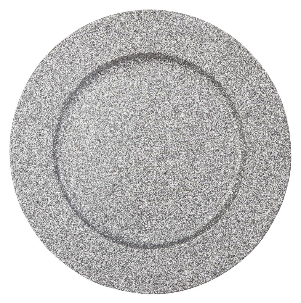 Platzteller Colorama de Noël D 33 cm mit silbernen Pailletten