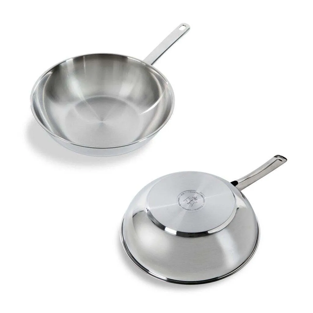 Wok 28 cm Bk Bright en Inox : Finissez-en avec les Revêtements Usés