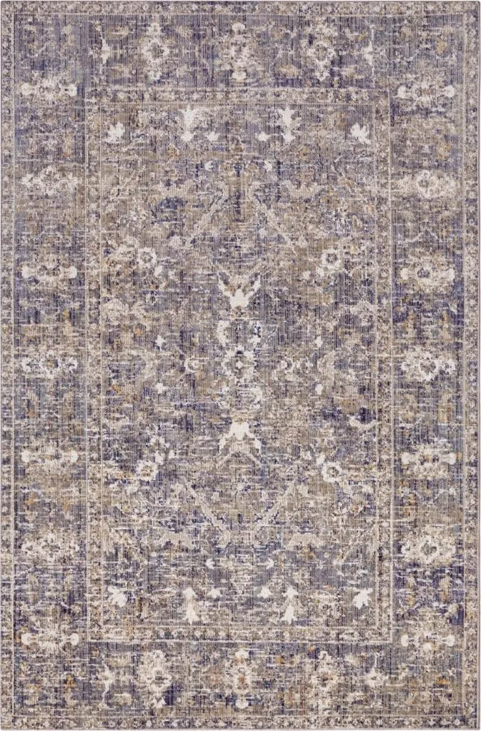 Tapis Cairo 105588 Port Said Cream Blue 200x280 cm Intérieur Extérieur