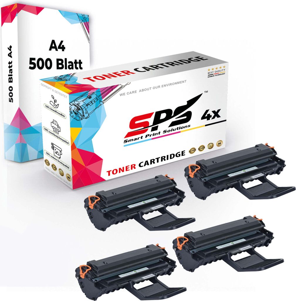 Druckerpapier A4 + 4x Multipack Set Kompatibel für Samsung SCX 4521 FR (MLT-D119S/119S) Toner Schwarz