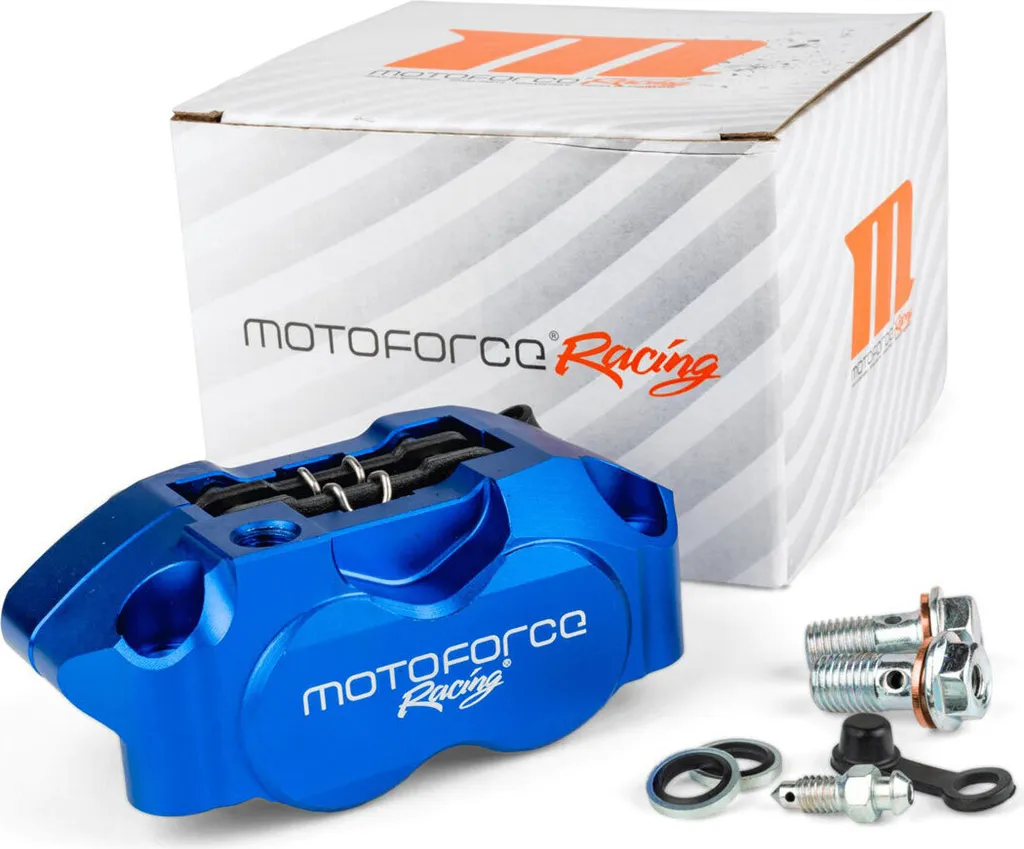 Améliorer le freinage avec les pinces radiales Motoforce Racing Bleues