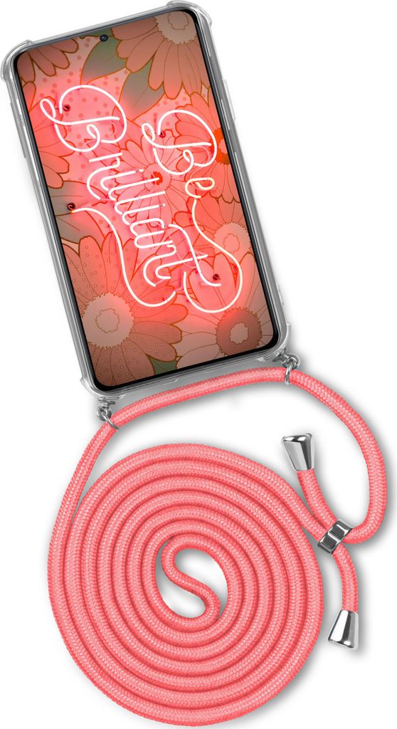 TWIST-Case + TWIST-Cord für Samsung Galaxy S21 Ultra, Farbe:Kooky Flamingo (Silber)