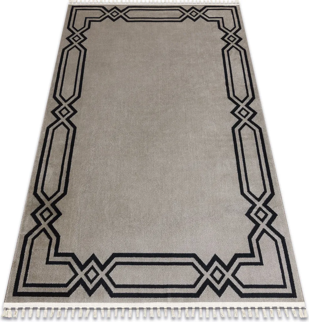 Tapis AMOUR 53071A beige - Tapis moderne et élégant cadre 78x150 cm