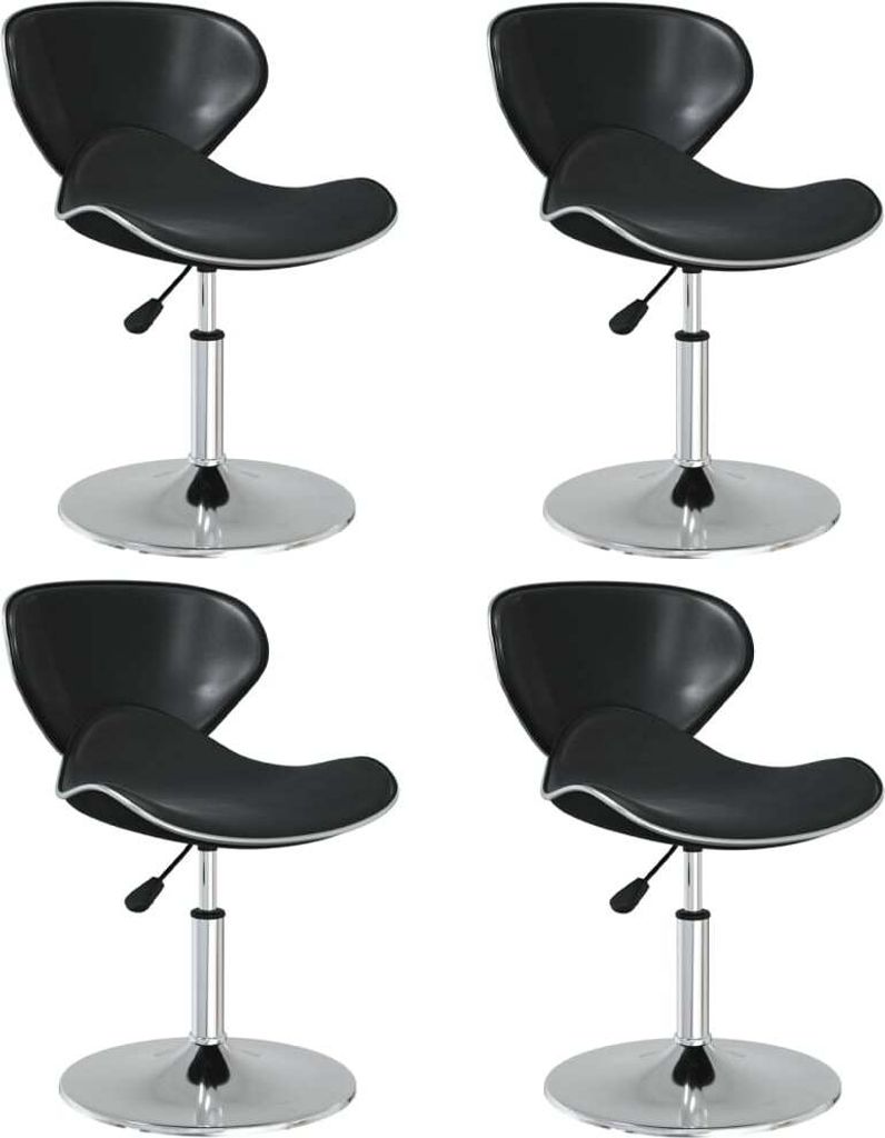 Stabli Esszimmerstühle 4 Stk. Schwarz Kunstleder - Küchenstühle,Stühle 3936