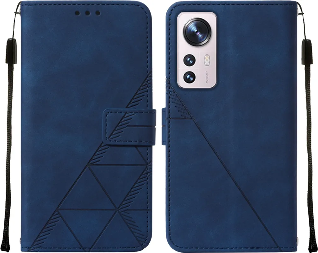 Xiaomi 12 Lite Cover Libro Blu: Protezione Anti-Urto per Tutta la Famiglia