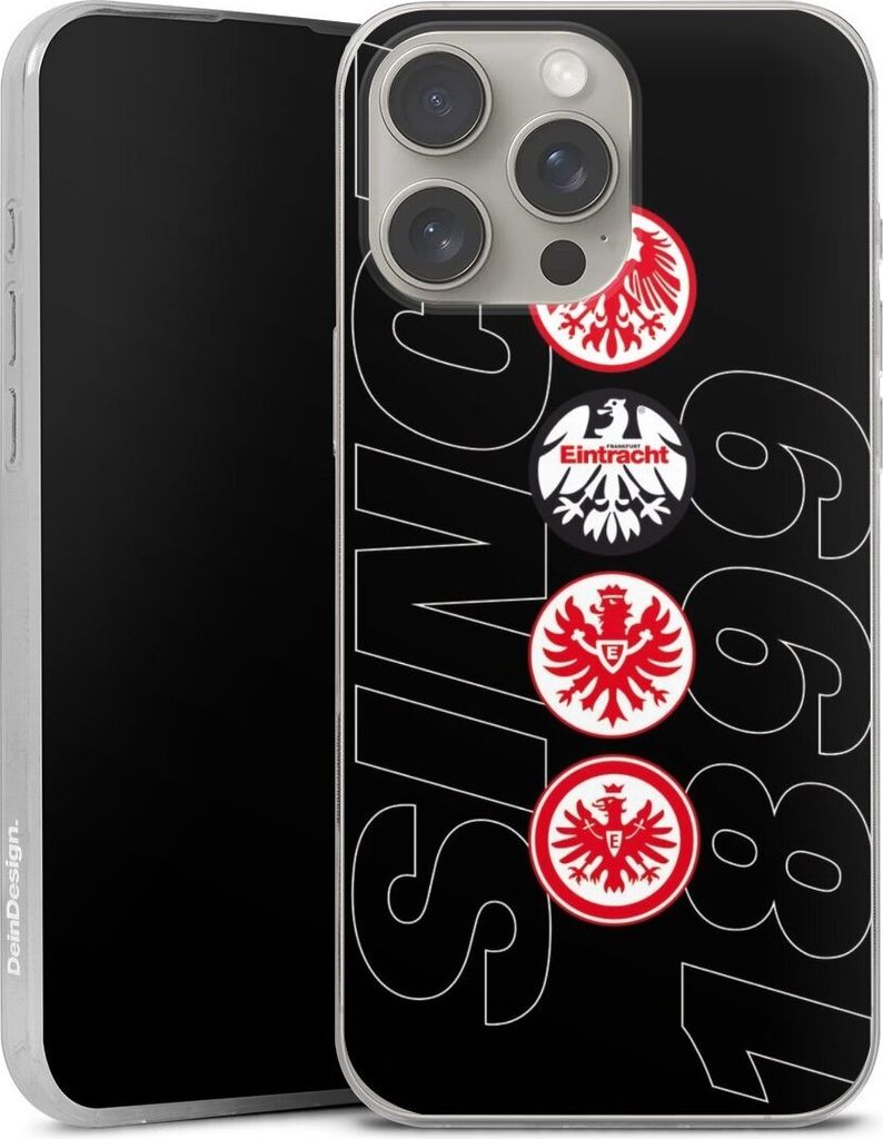 DeinDesign Slim Hülle für Apple iPhone 16 Pro Max Silikon Case Ultra Dünn Handyhülle Adler Eintracht Frankfurt Logo