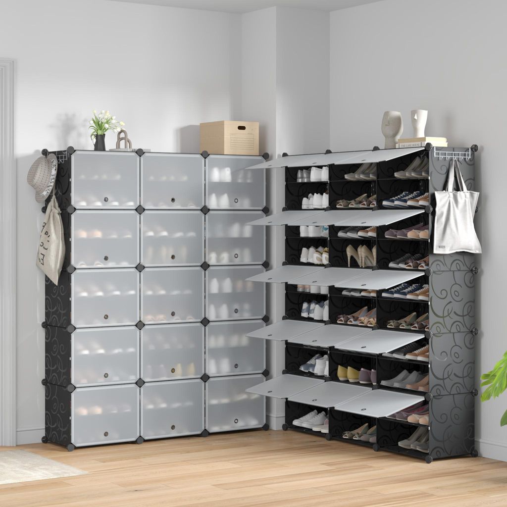 Mondeer Schuhregal Schuhschrank mit Tür, Staub- und