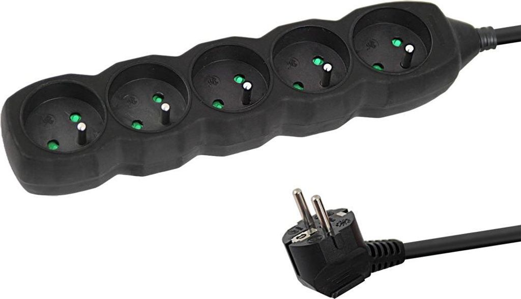 Esperanza ELK208K Steckdosenleiste 5GN/3M Schwarz