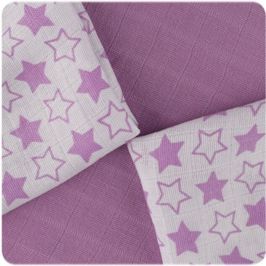 XKKO Tovaglioli di bambù 30x30 - Mix di stelline lilla (9 Immagine del prodotto 
