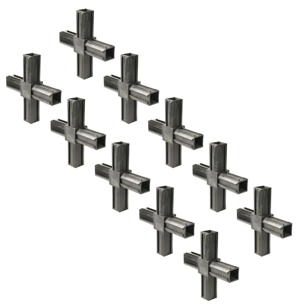 Connecteur en croix pour aménagement de tube 20x20 mm noir Alberts XD