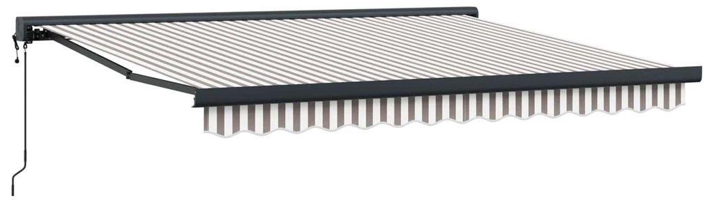 vidaXL Ausziehbare Markise Hellgrau und Weiß 300 x 250 cm