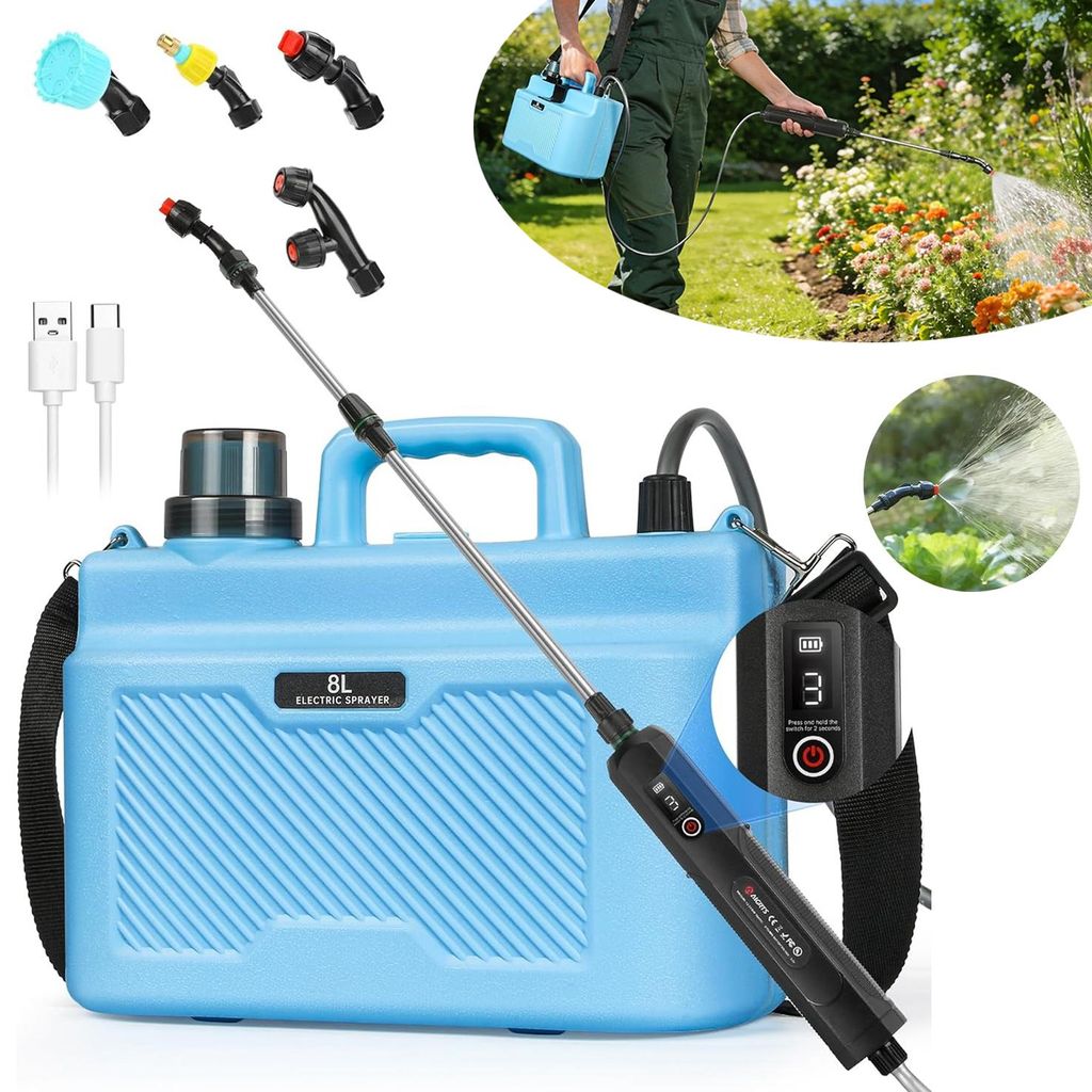 Gartenspritze Drucksprüher 8 Liter, Elektrische Produktbild 