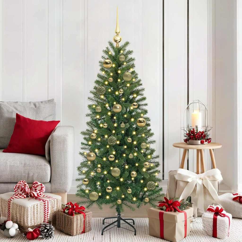 "Schlussverkauf" Weihnachtskugel-Set mit 150 LEDs 61 Stück Gold Kunststoff C8168